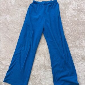 Vibrant Blue Wide-Leg Pants